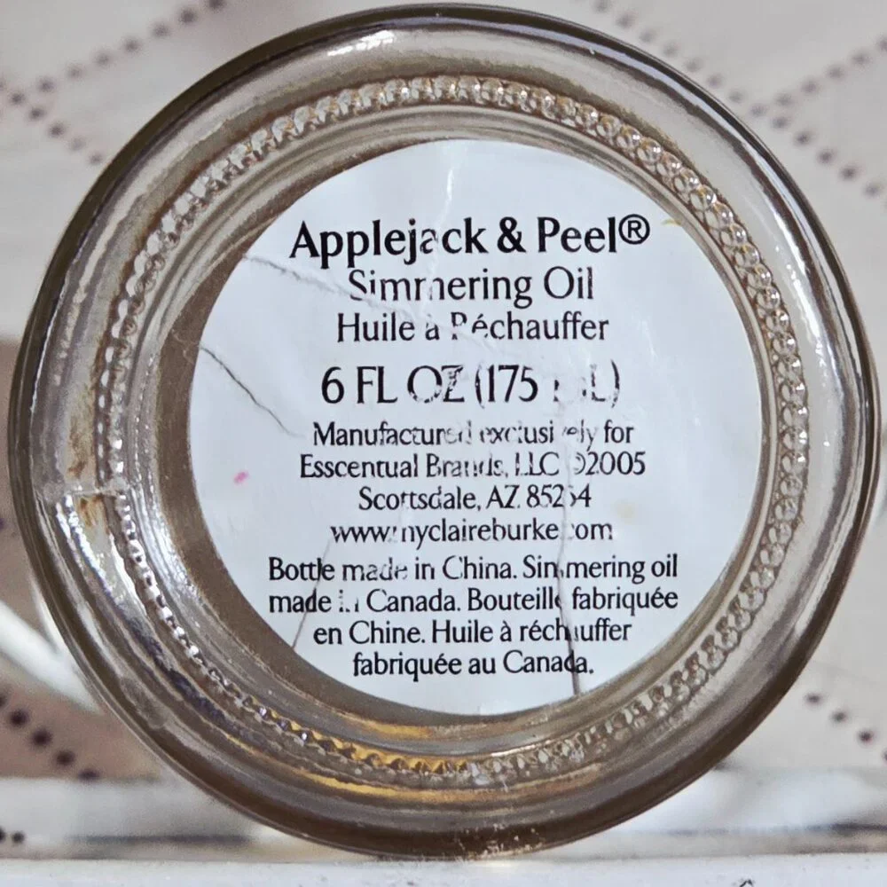 COMING SOON Vintage Claire Burke Applejack & Peel Oil Bottle 6oz CB Cap 2005